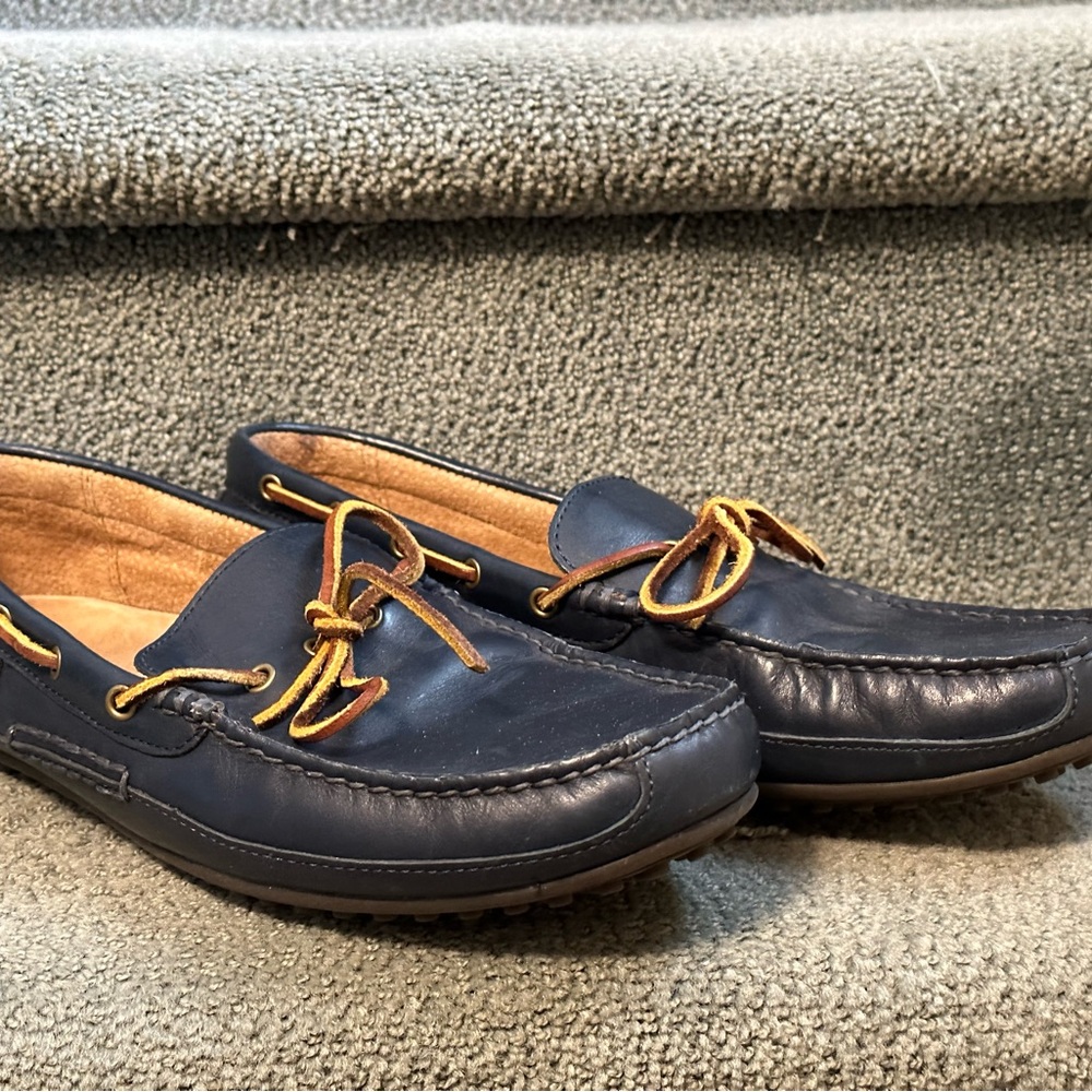 Ralph Lauren Polo Driving Loafers EUC!! Navy Blue. Soft Leather.